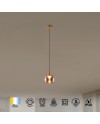 ANDRÓMEDA * COLGANTE 1L - BASE ORO - CRISTAL COPPER 8938